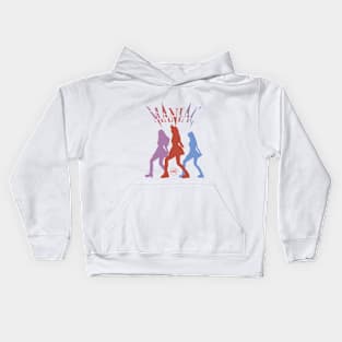 Silhouette design of the vivid group in the maniac era Kids Hoodie